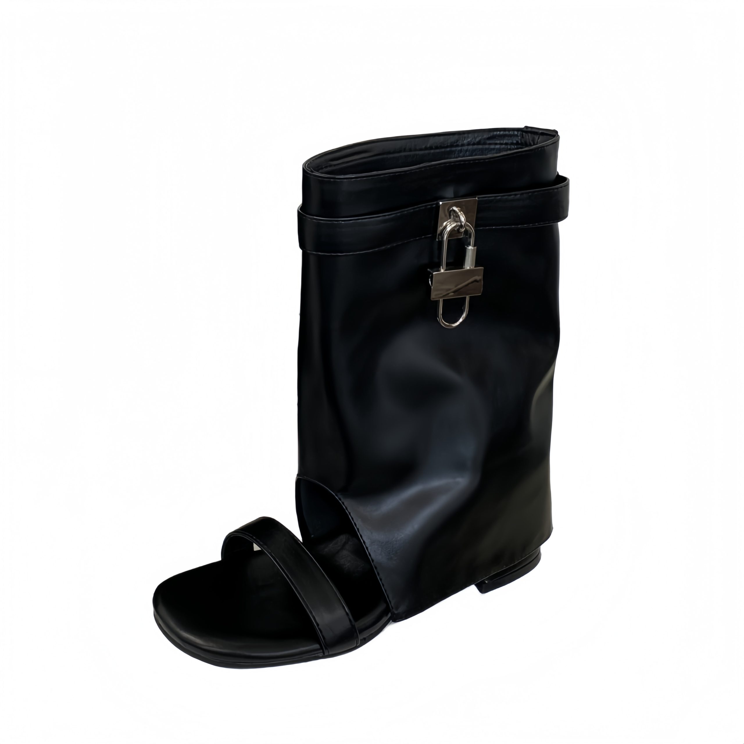 French Style Summer Boots 2025 New Square Toe Minimalist Chunky Heel Women's Boots - Image 5