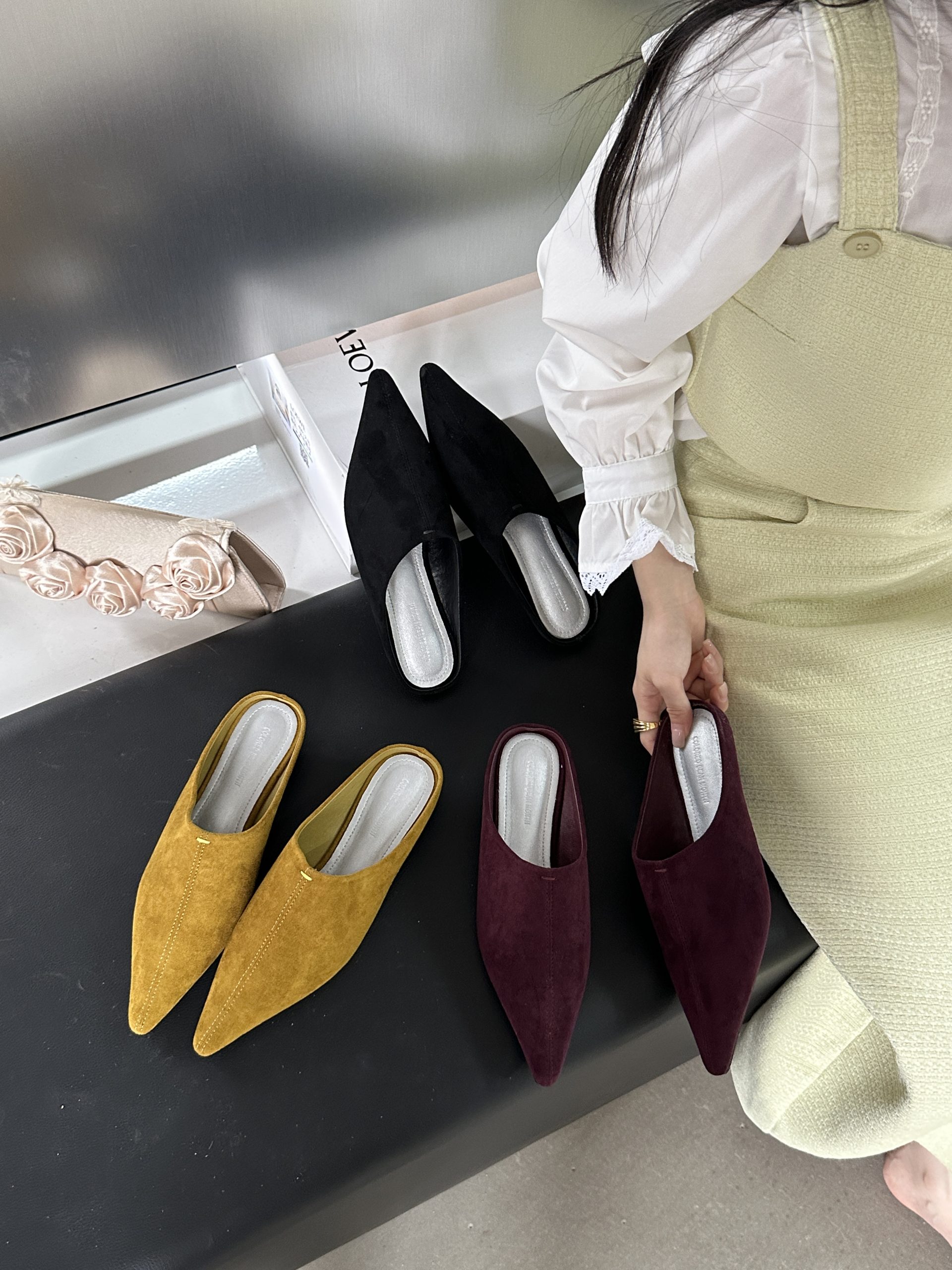 2024 New Pointed Toe Flat Shoes for Women Slippers Low Heel - Image 4