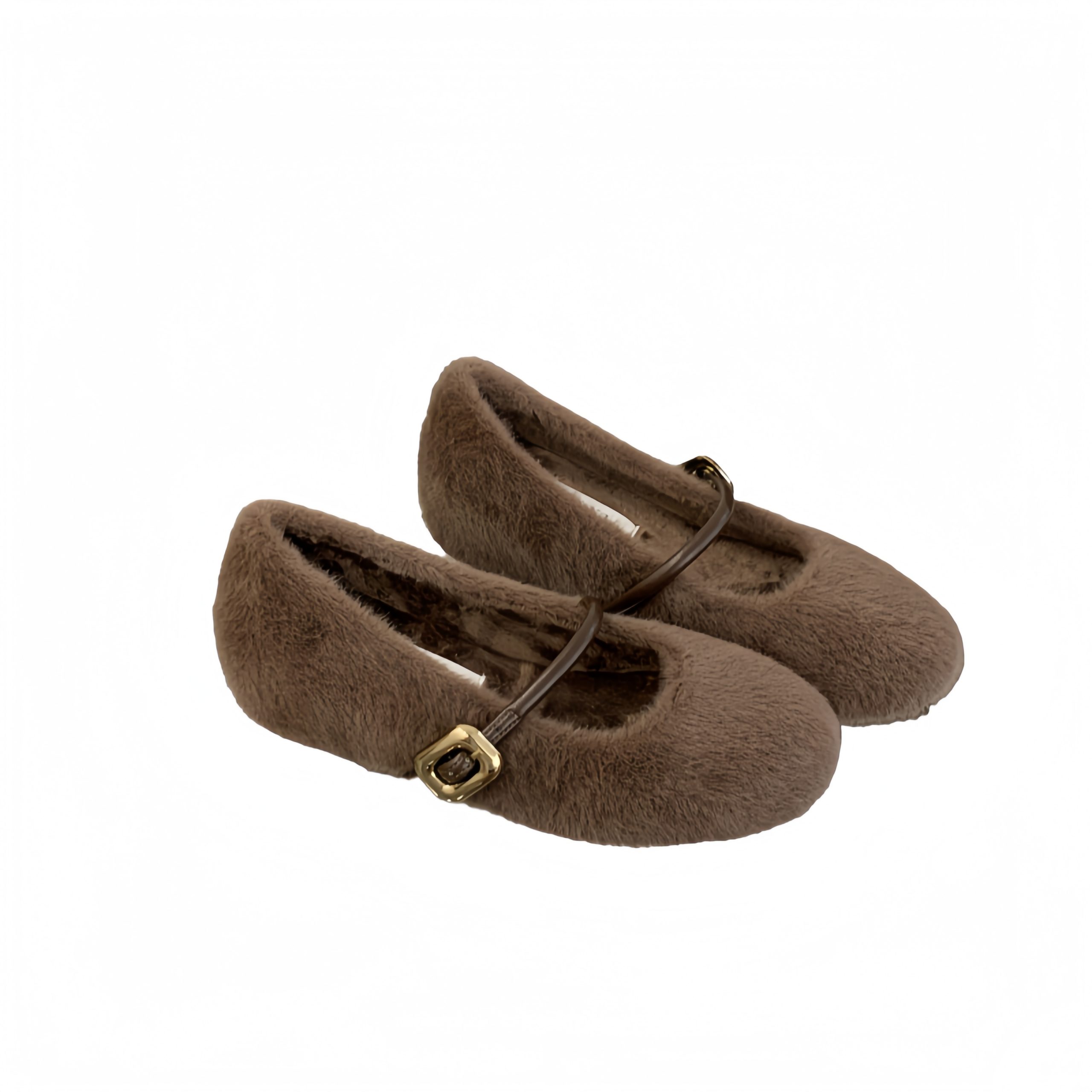 2025 Autumn New Furry Shoes Fleece Lined Warm Wedge Heel Women's Shoes - Image 5
