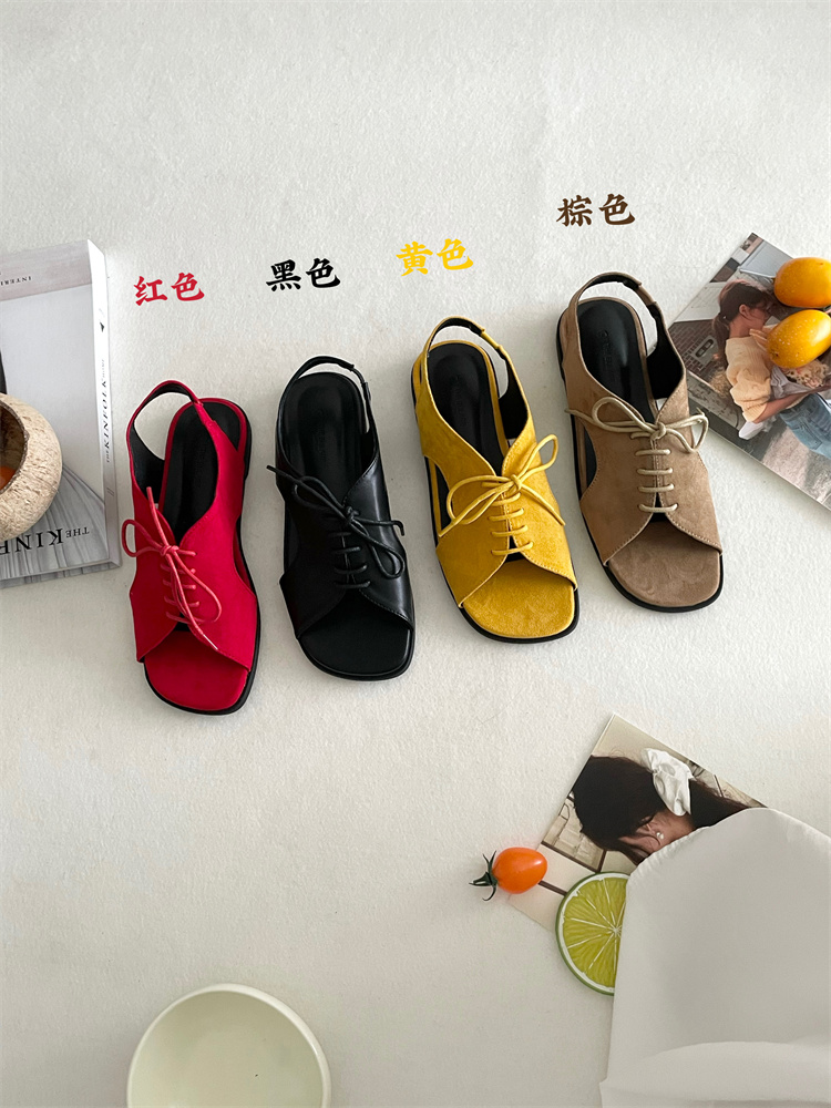 2025 Summer New French Retro Versatile Soft Sole Fashion Birkenstock Literary Fairy Style Strap Flat Sandals