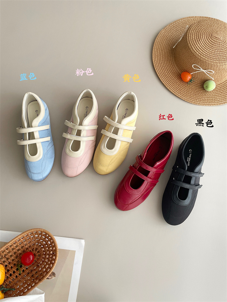 Spring Summer New Flat Casual Shoes for Women Ballet Dance Training Shoes Korean Style Niche Mary Jane Shoes